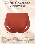 High-Waisted Seamless Briefs 6-Pack for Women