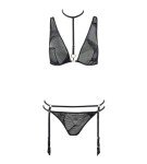 Aubade Boite a Desir Heatwave Set Bra Knickers Briefs Suspenders One Size Lingerie Noir