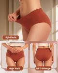 High-Waisted Seamless Briefs 6-Pack for Women