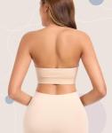 Strapless Padded Bandeau Bra with Clear Straps