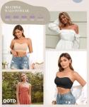 Strapless Padded Bandeau Bra with Clear Straps