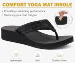 Black Wedge Flip Flops with Arch Support Size 8