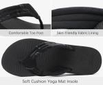 Black Wedge Flip Flops with Arch Support Size 8