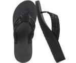 Black Wedge Flip Flops with Arch Support Size 8