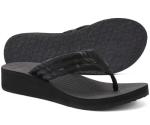 Black Wedge Flip Flops with Arch Support Size 8