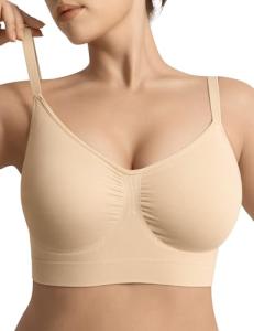 Supportive Seamless Bralettes for Women in Nude