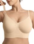 Supportive Seamless Bralettes for Women in Nude