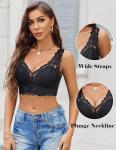 Avidlove Women's Black Lace Deep V Bralette