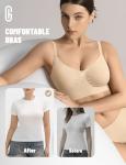 Supportive Seamless Bralettes for Women in Nude