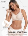 Wireless Lace Front Closure Bralette for Women, XL