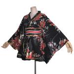 Floral Print Short Kimono Dress for Women
