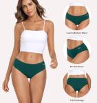 6 Pack Women's Soft Cotton Low Rise Hipster Panties