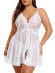 Avidlove Plus Size Sexy Babydoll Lace Chemise