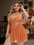 Avidlove Plus Size Lace Babydoll Chemise Nightgown