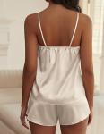 Ekouaer Silky Satin Cami Pajama Set for Women