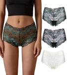 SHARICCA V-Shape Lace Boyshorts for Women