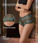 SHARICCA V-Shape Lace Boyshorts for Women