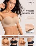Strapless Non-Slip Push-Up Wireless Bandeau Bra