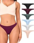 Bamboo Cool Women's Seamless No-Show Thong 6-Pack