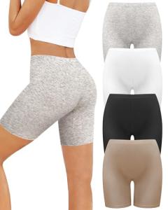 Cotton Boy Shorts for Women - 4 Pack