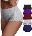 OPIBOO Plus Size Tummy Control Cotton Boyshorts