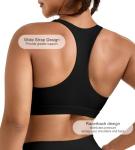 Twist Front Push Up Sports Bra - Black, L