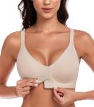 DotVol Women's Seamless Wireless Posture Bra - Beige