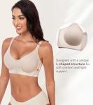 DotVol Women's Seamless Wireless Posture Bra - Beige