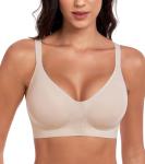 DotVol Women's Seamless Wireless Posture Bra - Beige