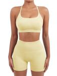 Seamless 2-Piece Workout Set: Sports Bra & Shorts