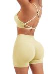 Seamless 2-Piece Workout Set: Sports Bra & Shorts