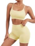 Seamless 2-Piece Workout Set: Sports Bra & Shorts