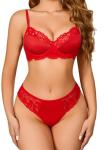Avidlove Red Lace Bra and Thong Set