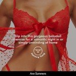 Ann Summers Bon Bon Babydoll Set – Babydoll Lingerie for Women with Matching Thong, Underwired Cups, Satin Bow & Front Fastening - Genuine Womens Lingerie Set
