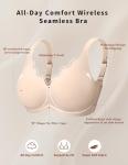 Seamless Push Up Wireless Bralette - Nude XL