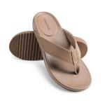 Bruno Marc Men's Supportive Thong Sandals - Brown