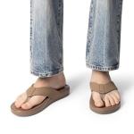 Bruno Marc Men's Supportive Thong Sandals - Brown