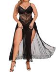 Plus Size Sexy Mesh Babydoll Nightdress for Curves