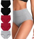 High Waisted Cotton Tummy Control Underwear Pack