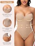 Strapless Tummy Control Shapewear Bodysuit for Women