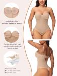 Strapless Tummy Control Shapewear Bodysuit for Women