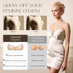 Sticky Backless Push-Up Bra – 2 Pairs Black/Beige