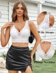 Avidlove Women’s Lace Deep V Wireless Bralette