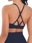Sunzel Women's V Neck Strappy Sports Bra