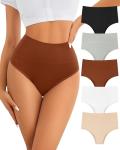 High Waisted Tummy Control Cotton Bikini Panties