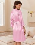 Ekouaer Women's Silk Robe and Nightgown Set