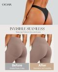 Seamless Invisible Thongs for Women - Black