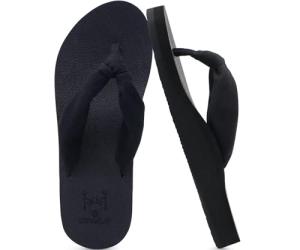 Arch Support Flip Flops for Women - All Black
