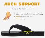 Arch Support Flip Flops for Women - All Black