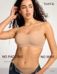 Wireless Seamless Bralette - Warm Nude, Large